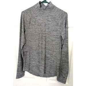 Men's Cozy 1/4 Zip Pullover Gray XL Long Sleeve Shirt